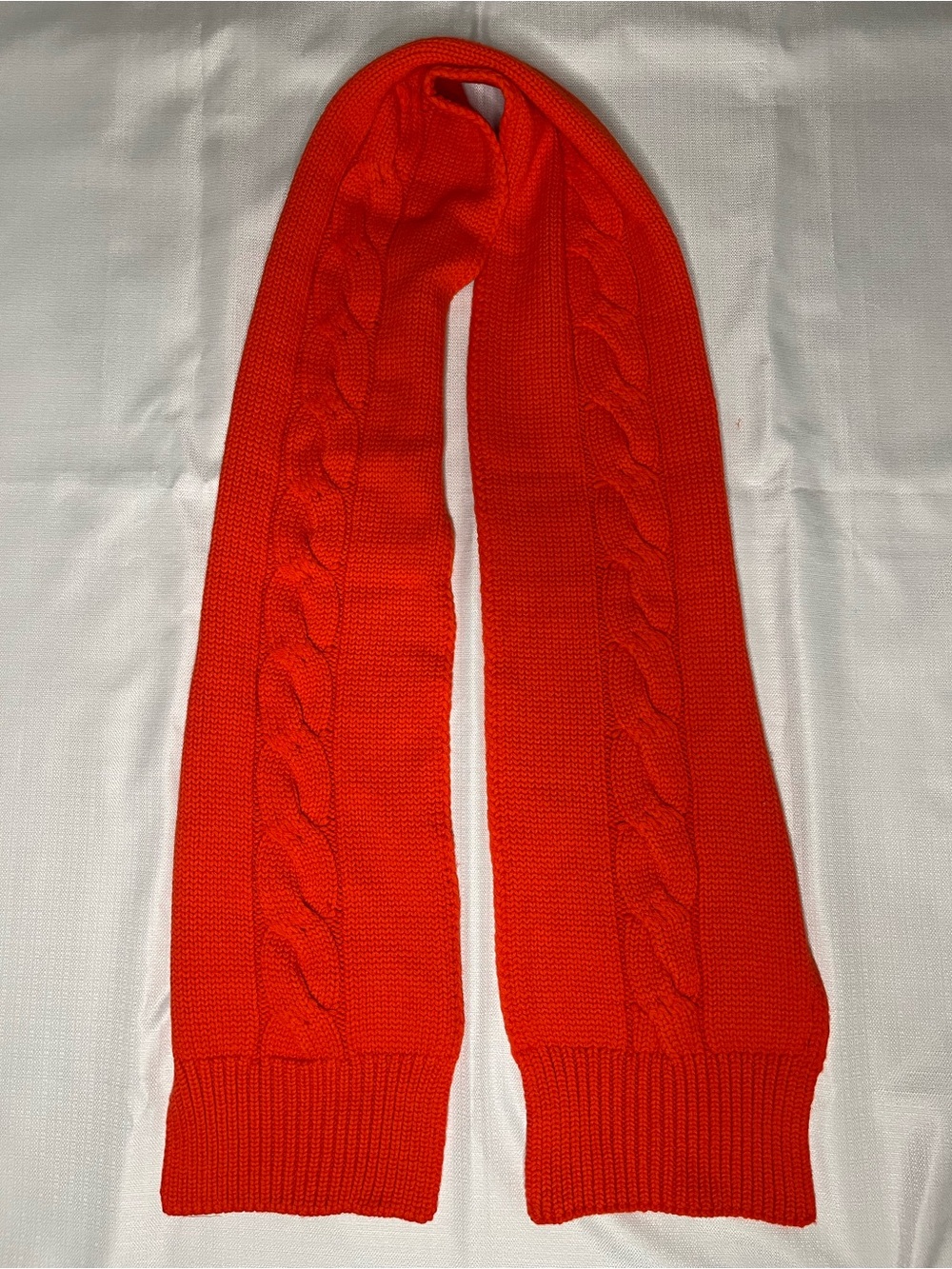 Jet Set 100% Wool Scarf Cable Knit Unisex Après-Ski Cozy Winter Heritage Luxury
